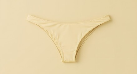 Beige Thong Swimsuit Bottom Isolated on Background