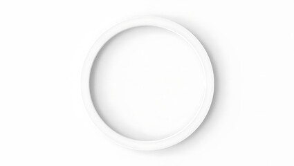 Clean white circular frame icon with subtle drop shadow, central transparent placeholder