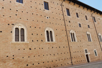 Exterior of the Palazzo Ducale (Ducal Palace) in Urbino, Marche, Italy, Europe