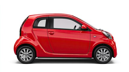Obraz premium Red compact car side view (1)