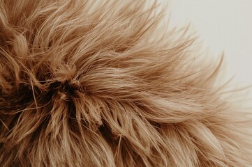 Close-up of a plush, brown textured fabric