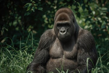 Obraz premium Close-up of a large female ape