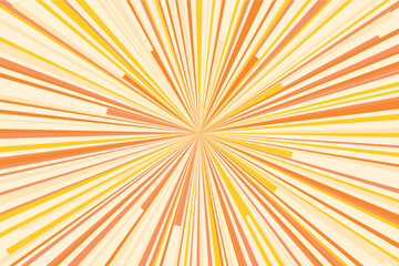 Abstract sunburst orange background explosion vector illustration template for backdrop web banner poster