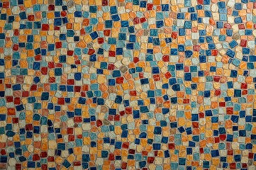 Fototapeta premium Vibrant ceramic mosaic pattern with tile textures