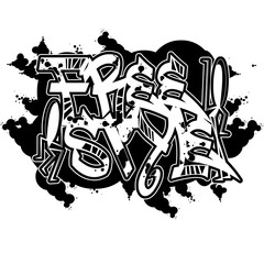 vector illustration in graffitti format