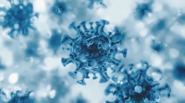 Viral structure. Viral particle is made up of a nucleus of nucleic acid (DNA or RNA) surrounded by a protein coat. Conceptual illustrative virus.