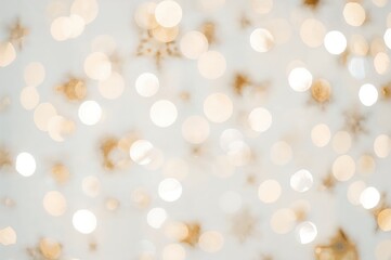 Obraz premium Blurred Light Effects Background with Christmas Theme and Vintage Gold Design