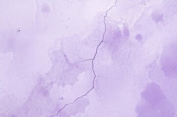 Purple rays on a cracked textured wall background, light purple square design