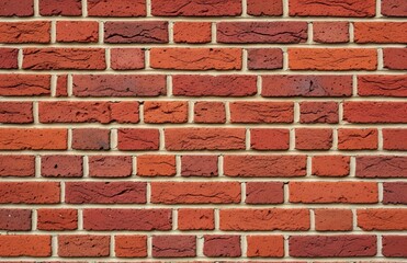 Fototapeta premium Red Brick Wall with Mortar Lines