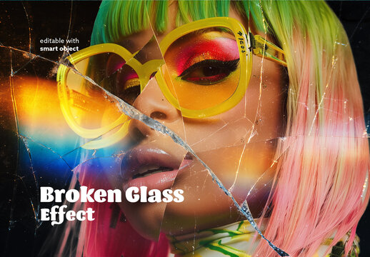 Broken Glass Photo Effect