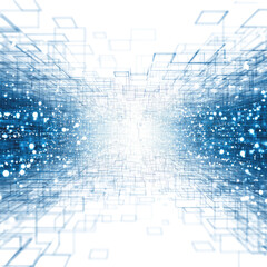 Obraz premium Abstract digital tunnel (1)