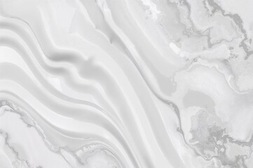 Obraz premium Wall panel design featuring a white 3D wave relief for a modern liquid aesthetic in gypsum stucco interiors. Realistic photo backdrop.
