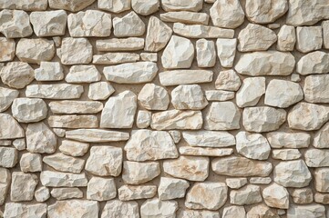 Fototapeta premium Detailed view of a rocky stone wall texture.