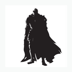 silhouette of a man in a robe