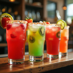 Orange juice, green juice, strawberry juice, kiwi juice, beverages, fruit juice Generative Watermelon Juice AI