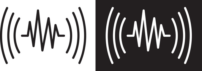 ofvs590 OutlineFilled Vecto rSign ofvs - sound wave vector icon . voice assistant sign . iot . isolated transparent . black outline filled version.The ofvs590 OutlineFilled Vector Sign ofvs represents