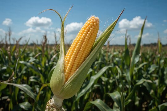 Grilled maize on a skewer