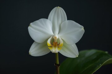 Naklejka premium Dendrobium Curtis Twinkle Minnie Flower on a Black Backdrop