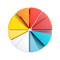 Obraz premium Vibrant color pie chart