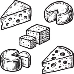 italian food hand-drawn