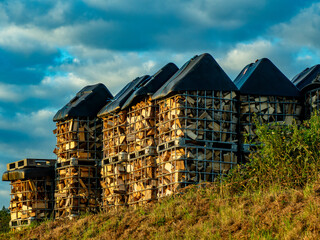 Brennholz aufgetürmt © focus finder