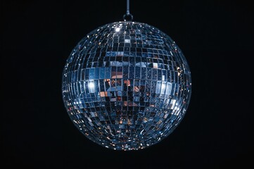 Obraz premium Detailed view of a mirrored party sphere