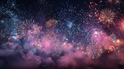Fototapeta premium Celebrating New Year inspires hope for the future.