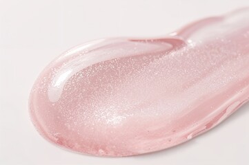 Gel serum with a smooth texture. Close-up of a clear tinted cosmetic item.