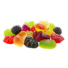 Colorful fruit-flavored gummy candies
