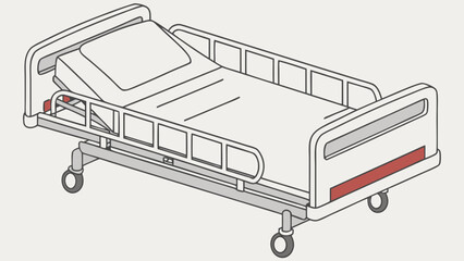 reder of a hospital bed with clean