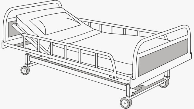 reder of a hospital bed with clean