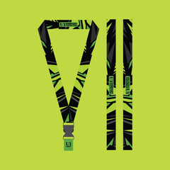 Corporate, school lanyard mockup with futuristic style