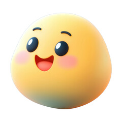 Fototapeta premium Cute cartoon character with a joyful expression