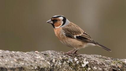 Obraz premium The chaffinch is a common and numerous bird known for its distinctive feathers that provide camouflage while foraging on the ground, becoming more noticeable during feeding.