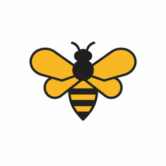 Cute Cartoon Bee in Flight with Happy Expression