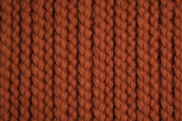 Fototapeta premium Detailed close-up of continuous wool knit pattern on a cozy autumn-winter sweater, showcasing the textured fibers of fashionable hipster attire