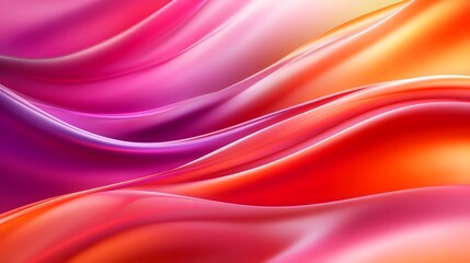 Obraz premium Colorful Flowing Waves in Shades of Pink and Orange for Background