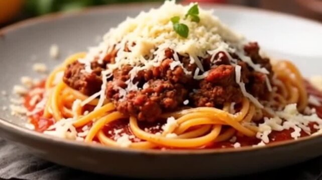 Hackfleisch-Bowl mit Spaghetti Bolognese-Style