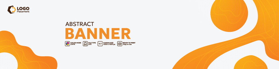 Obraz premium Minimalist abstract banner design template with dynamic shapes composition