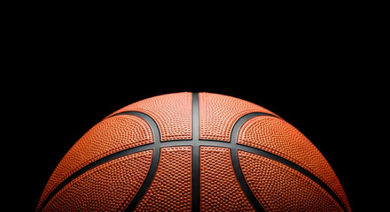Basketball Close-Up: Dramatic Lighting, Textured Surface