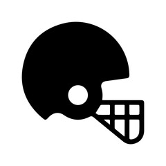 Football helmet american glyph icon