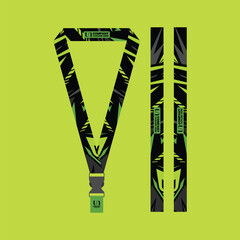 Corporate, school lanyard mockup with futuristic style