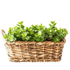 Fototapeta premium Succulent in a woven basket
