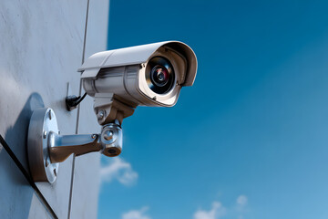 Naklejka premium Monitoring Environments Effectively Through CCTV Cameras Mounted on Buildings Aids in Ensuring Safety and Security in Urban Areas