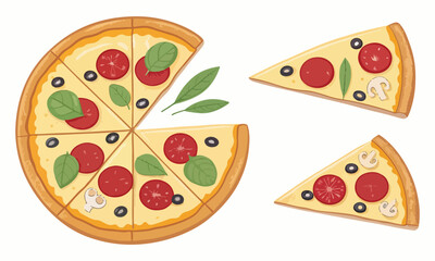 Delicious Pizza Slices Toppings and Styles