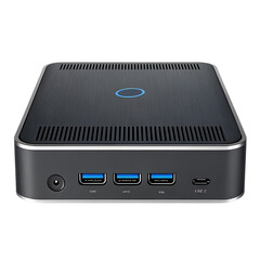 Obraz premium Compact intel nuc mini pc with usb 3.0 and power button transparent background