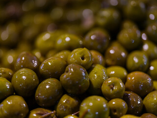 fresh Mediterranean olives at market
