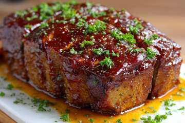 Slow-cooked pork loin in a rich barbecue sauce  Hey foodies! 