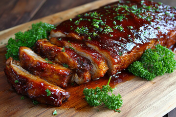 Slow-cooked pork loin in a rich barbecue sauce  Hey foodies! 