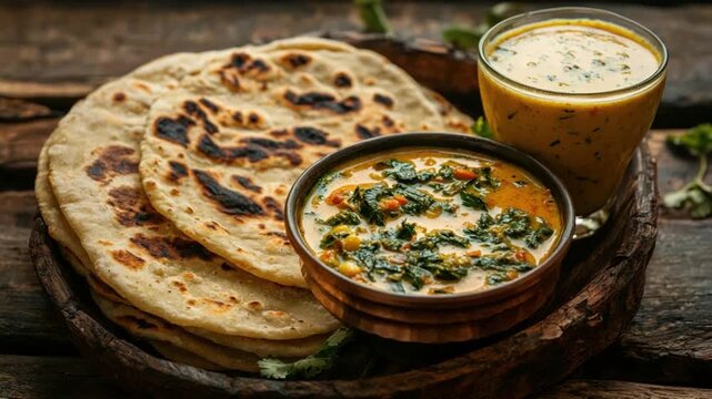 makki di roti and sarson da saag, punjab cuisine, indian food, orbit video 